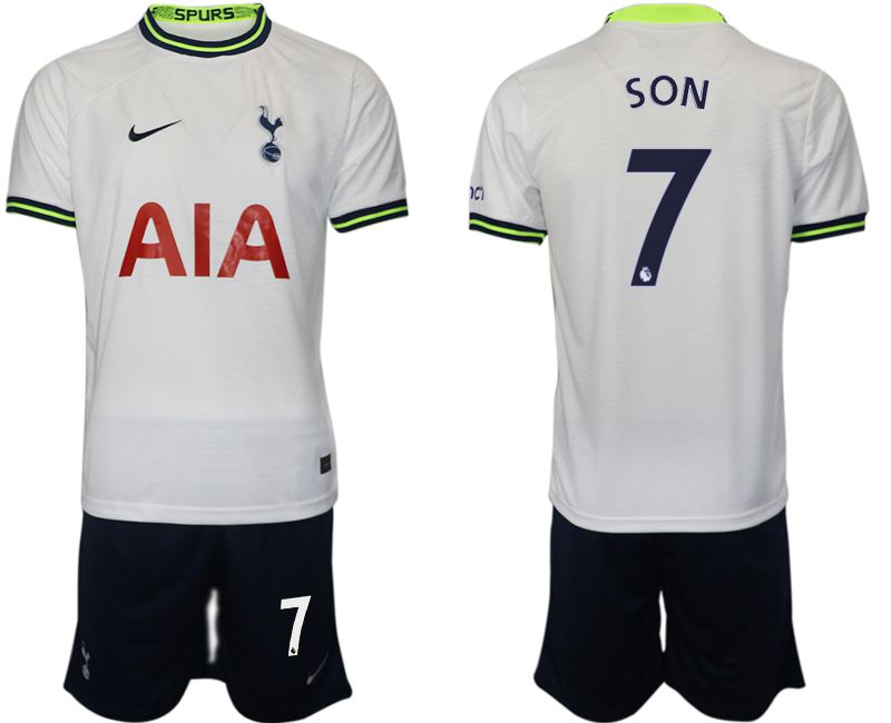 Men 2022-2023 Club Tottenham Hotspur home white #7 Soccer Jersey